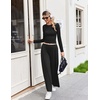 image:imageEkouaer Lounge Sets for Women 2 Piece Matching Outfits 2026Black