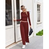 image:imageEkouaer Lounge Sets for Women 2 Piece Matching Outfits 2026Wine Red