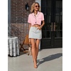 image:imageEkouaer Pajamas for Women Set Button Down Short Sleeve Sleepwear 2 Piece pjPink