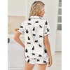 image:imageEkouaer Women Satin Pajama Sets Cute Print Silk Pjs Shorts Sets S4XLBlack Cat