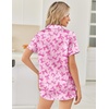 image:imageEkouaer Women Satin Pajama Sets Cute Print Silk Pjs Shorts Sets S4XLBow Print