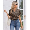 image:imageEkouaer Women Satin Pajama Sets Cute Print Silk Pjs Shorts Sets S4XLBrown Leaf Print