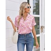 image:imageEkouaer Women Satin Pajama Sets Cute Print Silk Pjs Shorts Sets S4XLFloral Pink