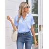 image:imageEkouaer Women Satin Pajama Sets Cute Print Silk Pjs Shorts Sets S4XLLight Blue