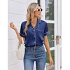 image:imageEkouaer Women Satin Pajama Sets Cute Print Silk Pjs Shorts Sets S4XLNavy Blue