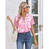 image:imageEkouaer Women Satin Pajama Sets Cute Print Silk Pjs Shorts Sets S4XLPink With Red Bow