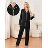 image:imageEkouaer Womens Pajama Sets 2 Piece Long Sleeve Sleepwear Soft Button Up PjsBlack