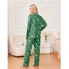 image:imageEkouaer Womens Pajama Sets 2 Piece Long Sleeve Sleepwear Soft Button Up PjsChristmas Green