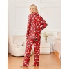 image:imageEkouaer Womens Pajama Sets 2 Piece Long Sleeve Sleepwear Soft Button Up PjsChristmas Red