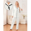 image:imageEkouaer Womens Pajama Sets 2 Piece Long Sleeve Sleepwear Soft Button Up PjsWhite