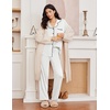 image:imageEkouaer Womens Pajama Sets 2 Piece Long Sleeve Sleepwear Soft Button Up PjsWhite