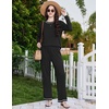 image:imageEkouaer Womens Pajama Sets Long Sleeve 2 Piece Lounge Sets 2026 Fall SXXLBlack