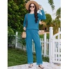 image:imageEkouaer Womens Pajama Sets Long Sleeve 2 Piece Lounge Sets 2026 Fall SXXLBlue Green
