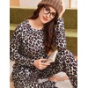 image:imageEkouaer Womens Pajama Sets Long Sleeve 2 Piece Lounge Sets 2026 Fall SXXLBrown Leopard