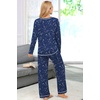 image:imageEkouaer Womens Pajama Sets Long Sleeve 2 Piece Lounge Sets 2026 Fall SXXLDark Blue Starry Sky