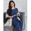 image:imageEkouaer Womens Pajama Sets Long Sleeve 2 Piece Lounge Sets 2026 Fall SXXLDark Blue Starry Sky