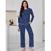 image:imageEkouaer Womens Pajama Sets Long Sleeve 2 Piece Lounge Sets 2026 Fall SXXLDark Blue Starry Sky