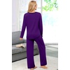 image:imageEkouaer Womens Pajama Sets Long Sleeve 2 Piece Lounge Sets 2026 Fall SXXLDeep Purple