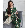 image:imageEkouaer Womens Pajama Sets Long Sleeve 2 Piece Lounge Sets 2026 Fall SXXLGreen Christmas Print