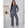 image:imageEkouaer Womens Pajama Sets Long Sleeve 2 Piece Lounge Sets 2026 Fall SXXLGrey Stars