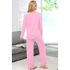 image:imageEkouaer Womens Pajama Sets Long Sleeve 2 Piece Lounge Sets 2026 Fall SXXLPink