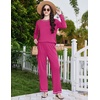 image:imageEkouaer Womens Pajama Sets Long Sleeve 2 Piece Lounge Sets 2026 Fall SXXLRose Red