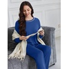 image:imageEkouaer Womens Pajama Sets Long Sleeve 2 Piece Lounge Sets 2026 Fall SXXLSky Blue