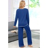image:imageEkouaer Womens Pajama Sets Long Sleeve 2 Piece Lounge Sets 2026 Fall SXXLSky Blue