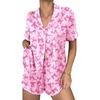 image:imageEkouaer Women Satin Pajama Sets Cute Print Silk Pjs Shorts Sets S4XLBow Print