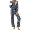 image:imageEkouaer Womens Pajama Sets Long Sleeve 2 Piece Lounge Sets 2026 Fall SXXLGrey Stars