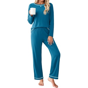 image:imageEkouaer Womens Pajama Sets Long Sleeve 2 Piece Lounge Sets 2026 Fall SXXLBlue Green