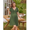 image:imageEkouaer Labor and Delivery Gown Maternity Nursing Nightgown BreastfeedingGreen