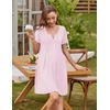 image:imageEkouaer Labor and Delivery Gown Maternity Nursing Nightgown BreastfeedingLight Pink