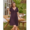 image:imageEkouaer Labor and Delivery Gown Maternity Nursing Nightgown BreastfeedingMaroon