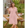 image:imageEkouaer Labor and Delivery Gown Maternity Nursing Nightgown BreastfeedingMisty Rose