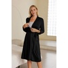 image:imageEkouaer Maternity Robe Labor Delivery Nursing Gown Breastfeeding BathrobesAblack