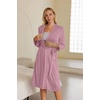 image:imageEkouaer Maternity Robe Labor Delivery Nursing Gown Breastfeeding BathrobesMauve