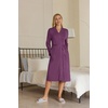 image:imageEkouaer Maternity Robe Labor Delivery Nursing Gown Breastfeeding BathrobesRed Purple