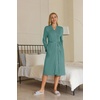 image:imageEkouaer Maternity Robe Labor Delivery Nursing Gown Breastfeeding BathrobesSage Green