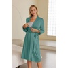 image:imageEkouaer Maternity Robe Labor Delivery Nursing Gown Breastfeeding BathrobesSage Green