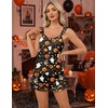 image:imageEkouaer Pajama for Women Set 2 Piece Ruffle Cami Top and Shorts PjsBlackhalloween