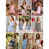 image:imageEkouaer Pajama for Women Set 2 Piece Ruffle Cami Top and Shorts PjsHot Pink Leopard