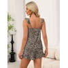 image:imageEkouaer Pajama for Women Set 2 Piece Ruffle Cami Top and Shorts PjsLeopard