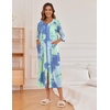 image:imageEkouaer Robes For Women Zipper Front 34 Sleeve Housecoats with PocketsGreen Tie Dye