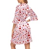 image:imageEkouaer Womens Satin Robe Kimono Bathrobe Short Ruffle Sleeve Silk RobesLove Rose