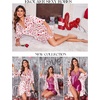 image:imageEkouaer Womens Satin Robe Kimono Bathrobe Short Ruffle Sleeve Silk RobesLove Rose
