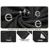 image:imageEkouaer Zipper Robes for Women 34 Sleeve Bathrobe Lightweight House CoatsBlack
