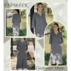 image:imageEkouaer Zipper Robes for Women 34 Sleeve Bathrobe Lightweight House CoatsDeep Gray