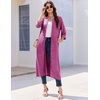 image:imageEkouaer Zipper Robes for Women 34 Sleeve Bathrobe Lightweight House CoatsHot Pink