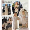 image:imageEkouaer Zipper Robes for Women 34 Sleeve Bathrobe Lightweight House CoatsKhaki